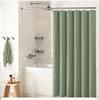 Зеленая шторка для душа Вафельная текстура Сверхпрочная Толстая ткань Шторки для душа для ванной комнаты Полиэстеровая ткань Набор занавески для ванны Крючки