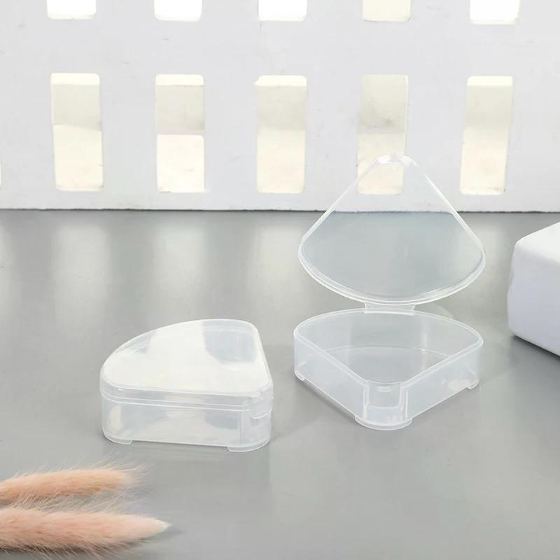 10Pcs Plastic Box Case For Puff Transparent Sponge Puff Portable Travel Cosmetic Bags Cosmetics Storage Case