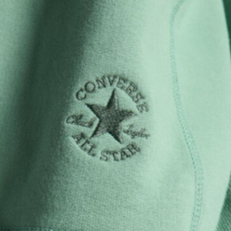Converse T Shirts Women's Green Crew Neck Moderate Other 10025916-A06