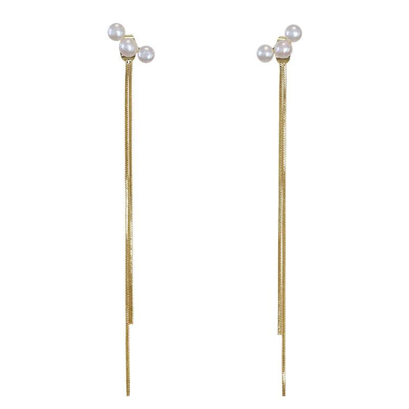 Элегантные корейские серьги с кисточками и жемчугом: Шикарный и Высококлассный Дизайн