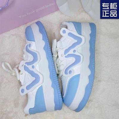 Осень 2024 года, маленькие белые туфли на толстой подошве, женская весенне-осенняя универсальная повседневная оригинальная обувь, американский трендовый дизайн, обувь для доски