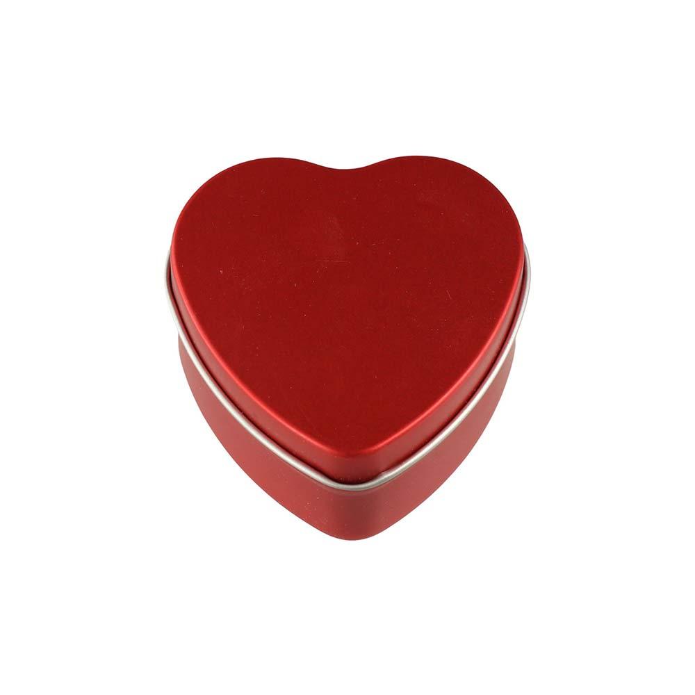 Серебряные/красные/розовые банки в форме сердца Жестяные контейнеры в форме сердца Креативные банки для изготовления свечей своими руками