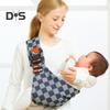 Baby Sling Carrier Great Load Bearing Adjustable Length Wide Strap Less Pressure On Shoulder Breathable Fabric Plaid Print Outdoor Walking 0-36