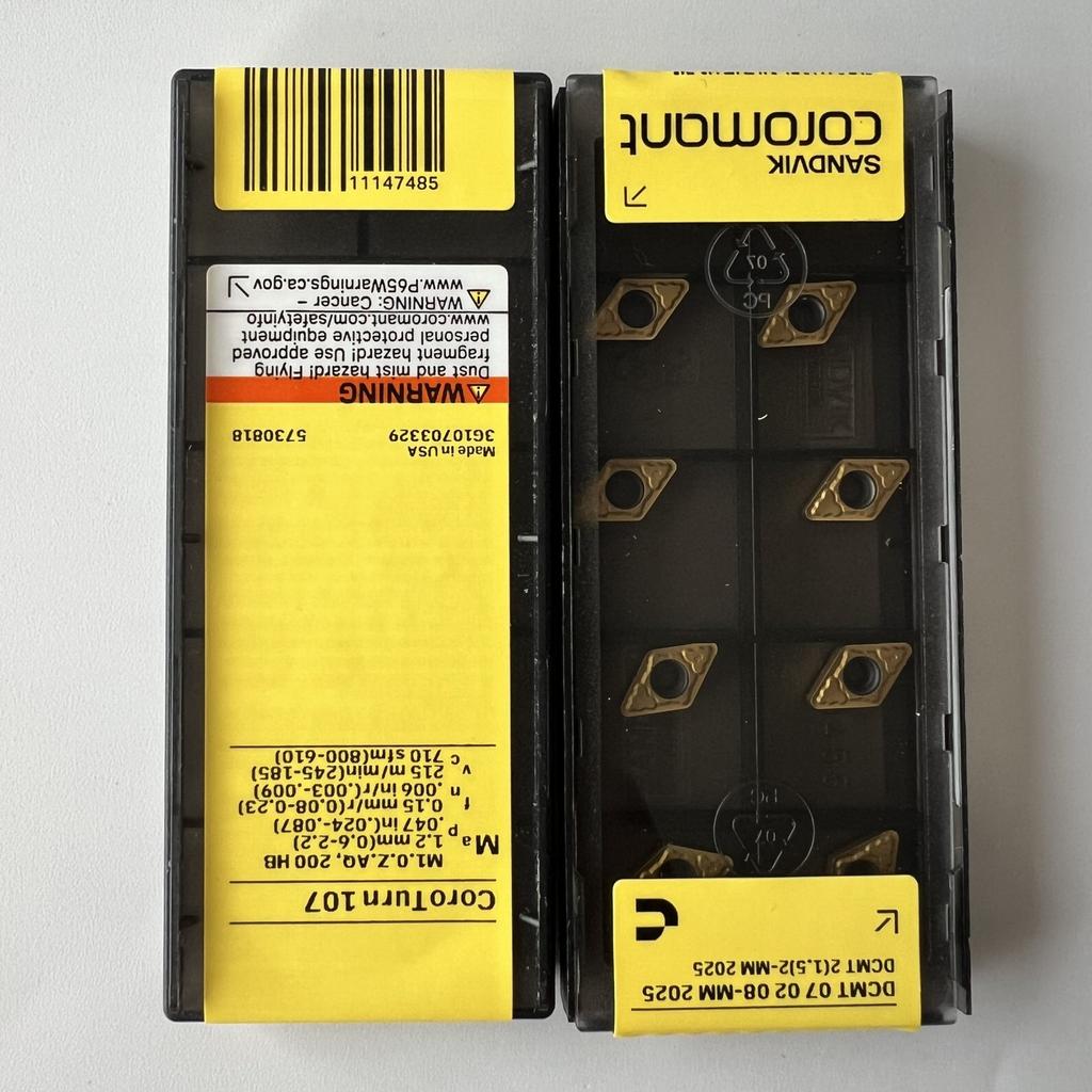 SANDVIK / DCMT070208-MM 2025 / Original Swedish hard alloy blade 10 Pcs
