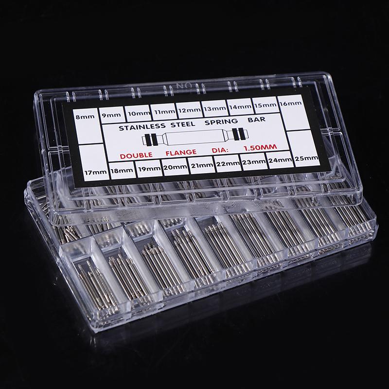 360 шт./компл. 8-25 мм ремешок для часов ремешок заколка звено штифт часовщик ремешок пружинные стержни ремешок звено штифты стальной ремонтный комплект инструменты