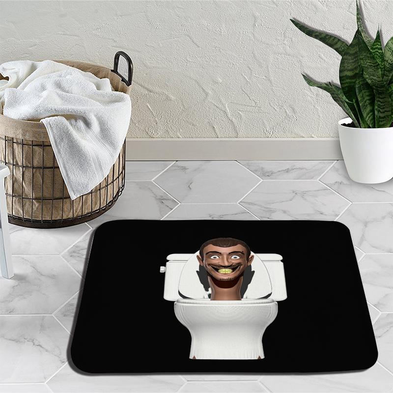 Skibidi Toilet Door Mat Speakerman Camera Man Soft Tufted Bedroom Bedside Carpet Home Decoration Area Rug Cartoon Kitchen Bath Mat