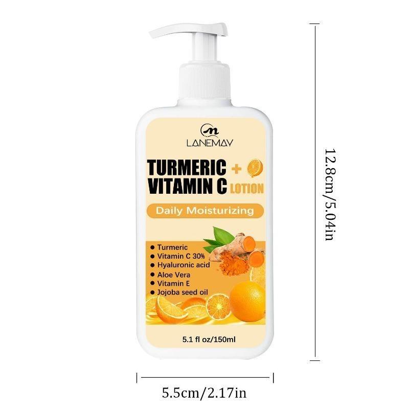 Уменьшение тонких линий, морщин Смягчающее средство Ежедневное увлажнение Увлажняющий отшелушивающий лосьон для тела с куркумой VC