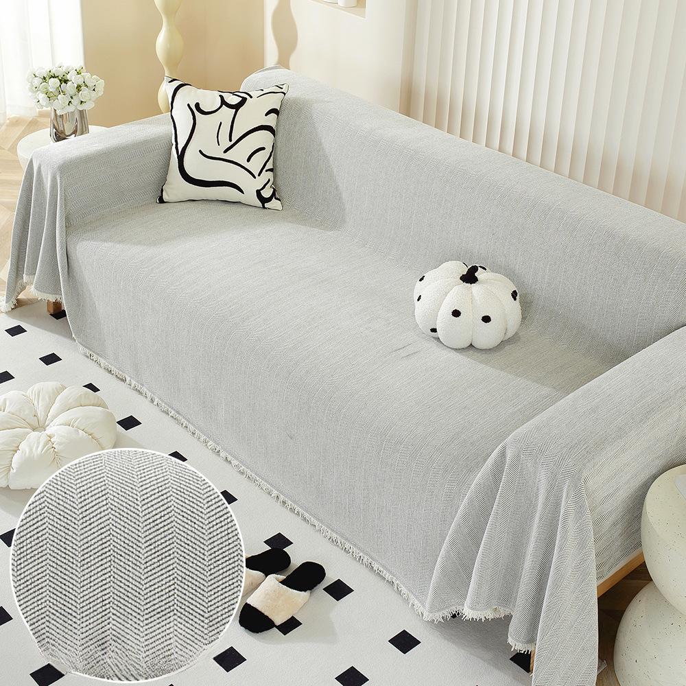 Herringbone Sofa Towel Cover Cloth Sofa Cushion Four Seasons Universal High-Grade Full Cover Universal Cover Blanket