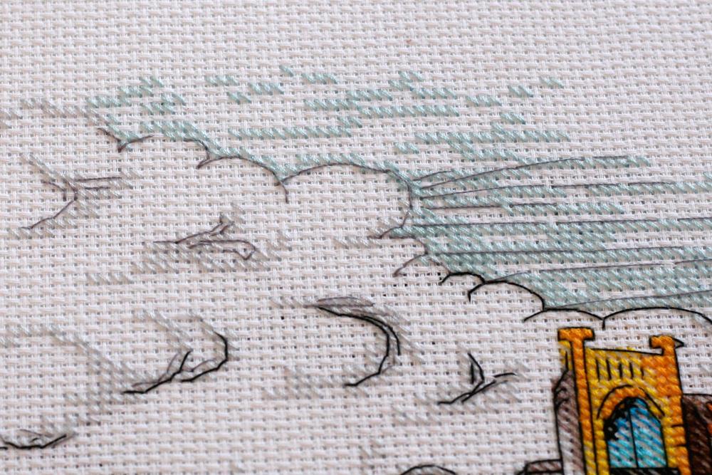 Cross Stitch Kit Abris Art Colored Town