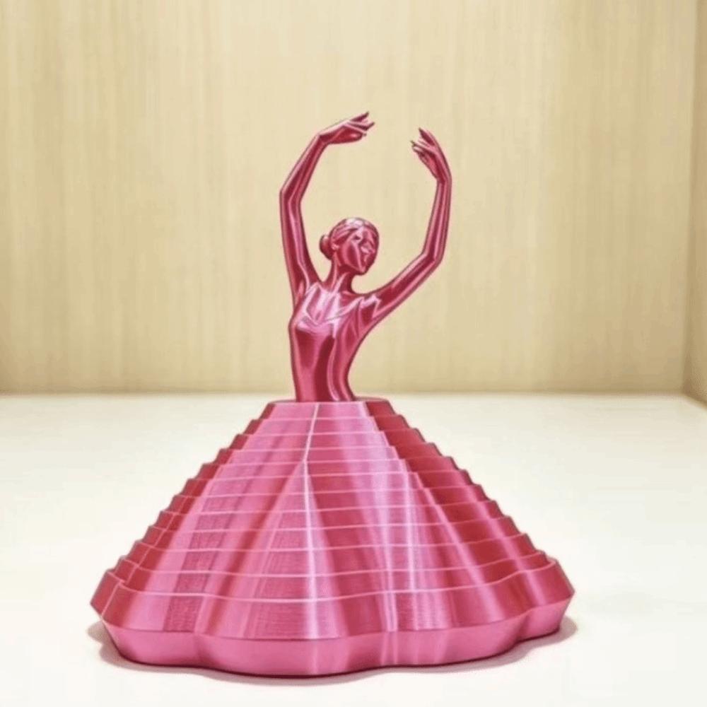 PLA Plastic Spinning Girl Statue Handicrafts Rotating Ballet Ornaments Living Room Party Decor
