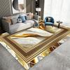 Роскошный золотой ковер для украшения гостиной Современный абстрактный ковер для дома и офиса Большие ковры Декор Мягкий коврик для пола в спальне и зоне отдыха
