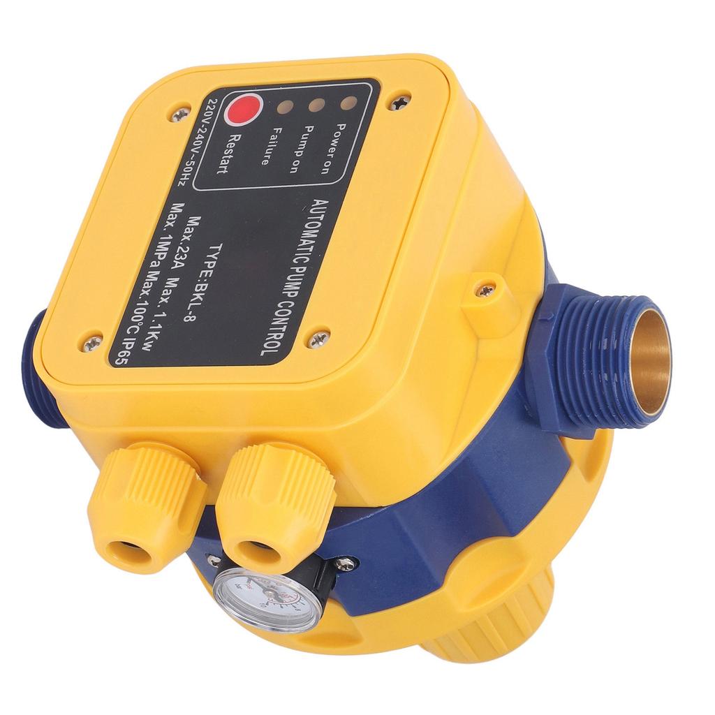 Автоматический контроллер водяного насоса, электронный переключатель давления 145PSI, регулируемая защита от нехватки воды
