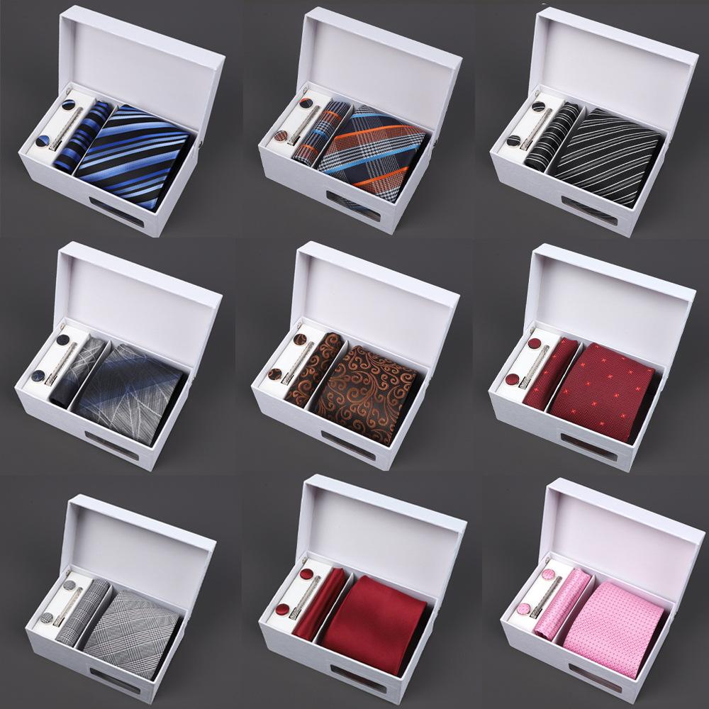2025 Men'S Tie Premium Gift Box Jacquard Embroidered Tie Tie Logo Making