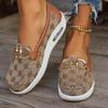 Fashion New Autumn Women Trend Retro Designer Flat Shoes Women Fashionable Round Toe Metal Decoration Casual Shoes Zapatos De Mujer