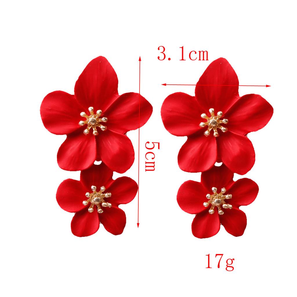 Бело-желтые красочные серьги-гвоздики для женщин, двухслойные массивные серьги, модные большие висячие серьги-гвоздики для вечеринки, DIY ювелирные изделия