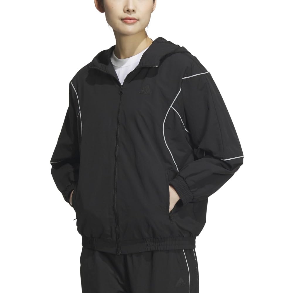 Adidas BYD3 Woven Jersey Jacket, Women's KTX59, Black (JG8164), Size M