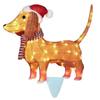 New Realistic Christmas Light-Up Ornaments Acrylic Creative Yard Sculpture Light With Light Christmas Dog Light String