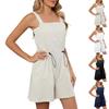Women's Spring And Summer New Casual Suspender Shorts Fashionable Waist Pocket Jumpsuit
