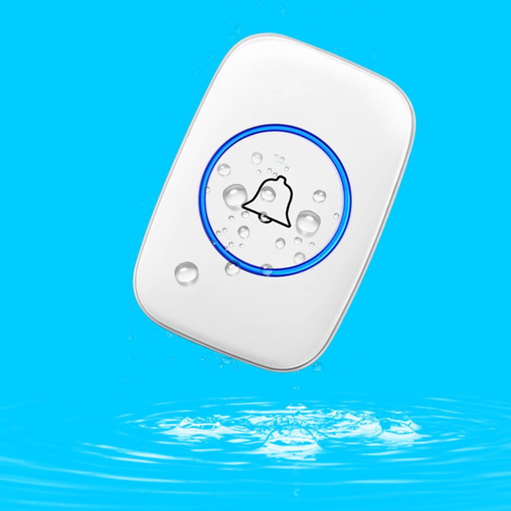 Wireless Doorbell Kit Waterproof 36 Music Adjustable Volume Battery Operated for Home Apartment Random Color