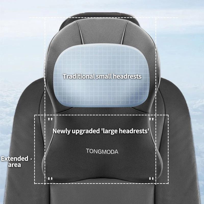 Memory Foam Car Neck Cushion Protective Lumbar Back Support Breathable Universal Car Headrest Pillow Car Supplies