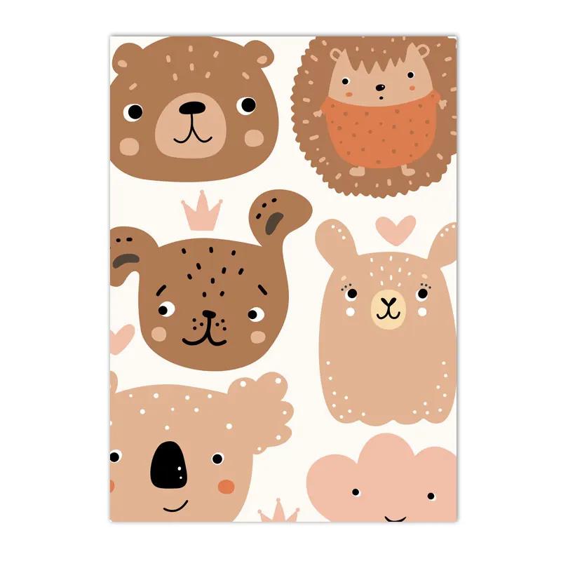 Бохо Радуга Облако Луна Солнце Сердце Постеры и Принты Скандинавское Искусство для Стен Детской Комнаты Картины Декор Дома Холст