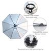 Double-layer Windproof Umbrella Cap Waterproof Head Umbrella Hat Outdoor Rain Gear  Hiking