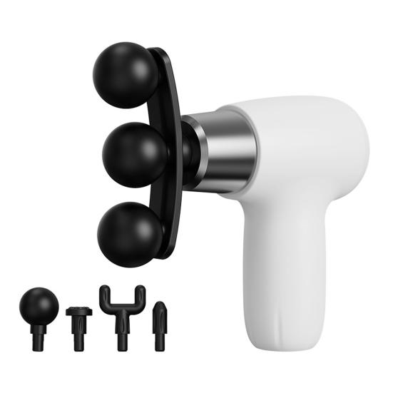 Мини перкуссионный массажер Портативный массажер для глубоких тканей 6 скоростей и 9 насадок Бесшумная работа Массажный инструмент для облегчения мышц