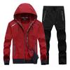 Men Set Spring Autumn Men's Sportswear Plus Size Hooded Jacket Male Pants Tracksuit