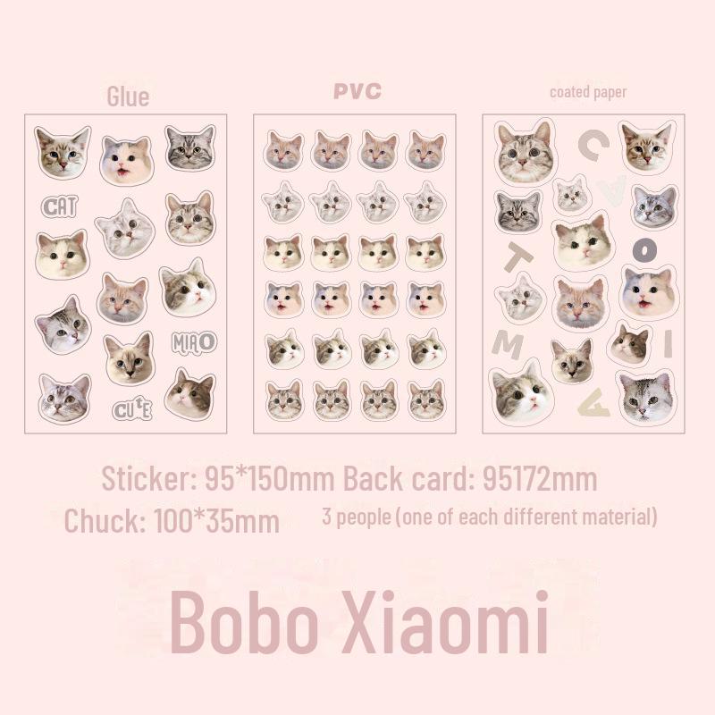 Мистер. Милые мультяшные наклейки Paper Cat Head Series, 4 типа