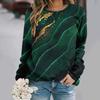European and American Fashion  Women's Elegant V-neck Long Sleeve T-shirt