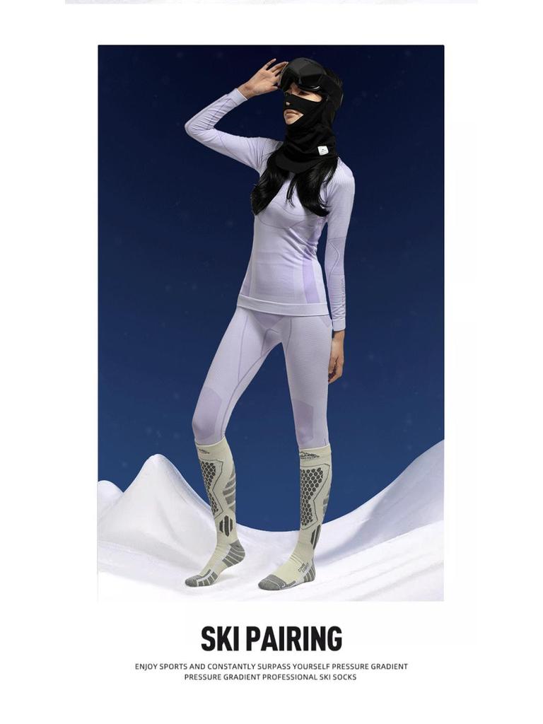 Унисекс Термокомпрессионные лыжные носки - Нескользящие, Быстросохнущие, Дышащие и Влагоотводящие для Активного отдыха