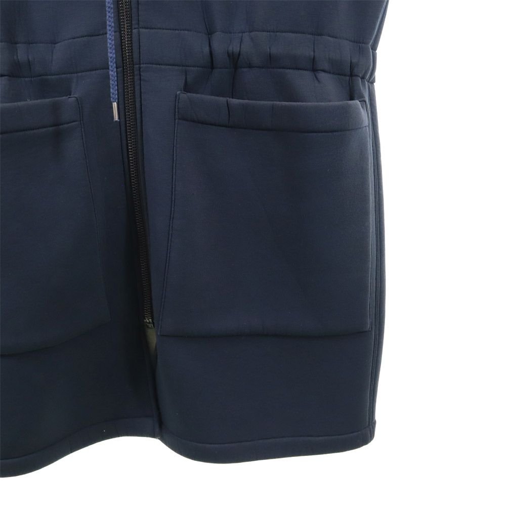 MSGM Made In Italy Coat 44 Navy Fleece Lining Hood Men's Used