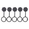 5Pcs USB Waterproof Connector Dust Cover E16 Plastic Female Cap Inner Screw Thread with TPU Chain Ta