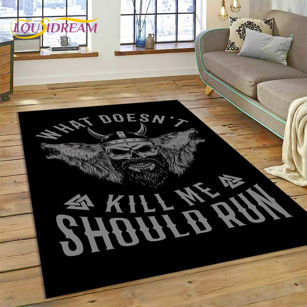 Викинг, скандинавская мифология, Один, Валгалла, символы, ковер для дома, гостиной, спальни, дивана, коврик для двери, декор, детский нескользящий напольный коврик