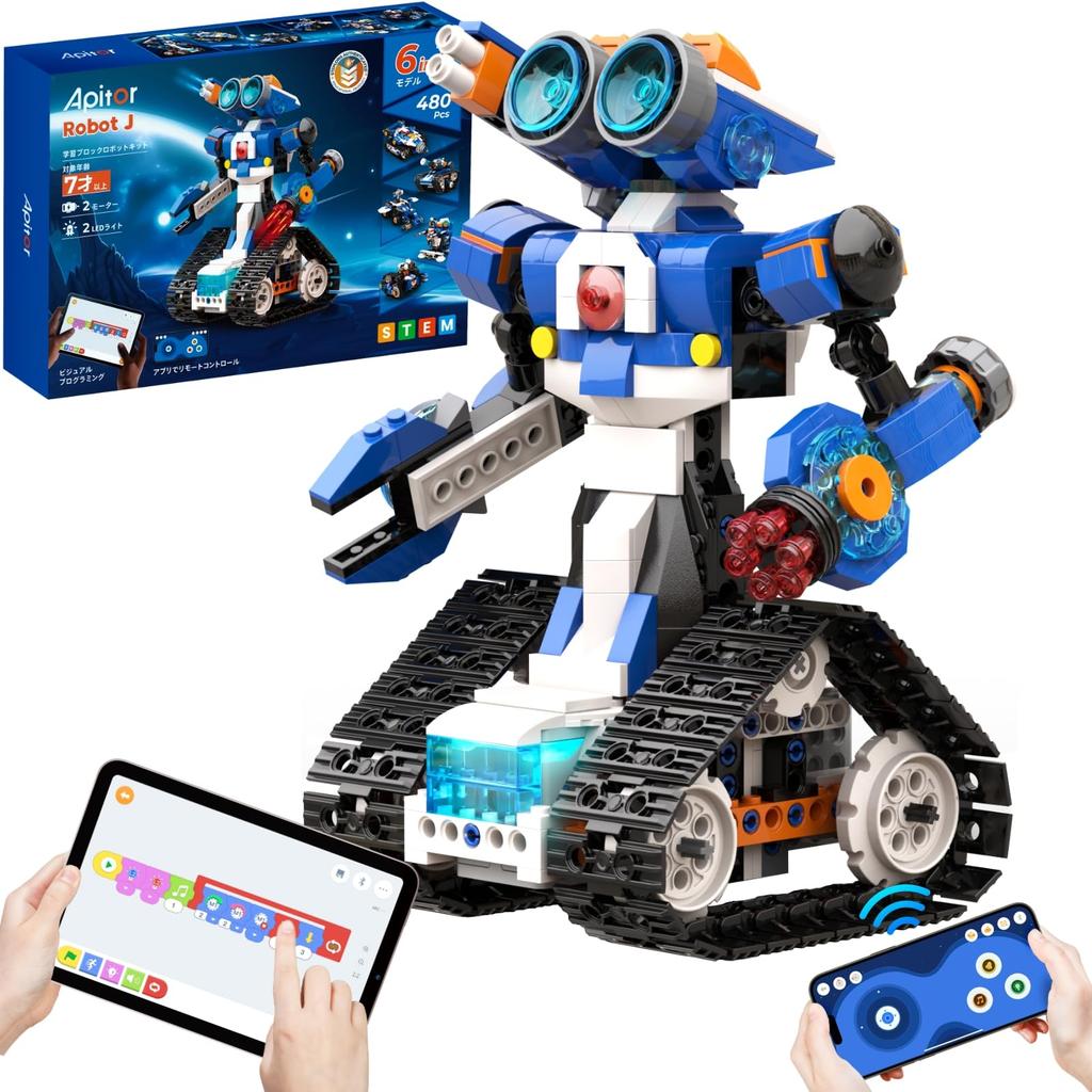 Apitor Robot J Programming Robot STEM Educational Building Remote Control Early Education for Elementary School Scratch Radio Controlled Educational
