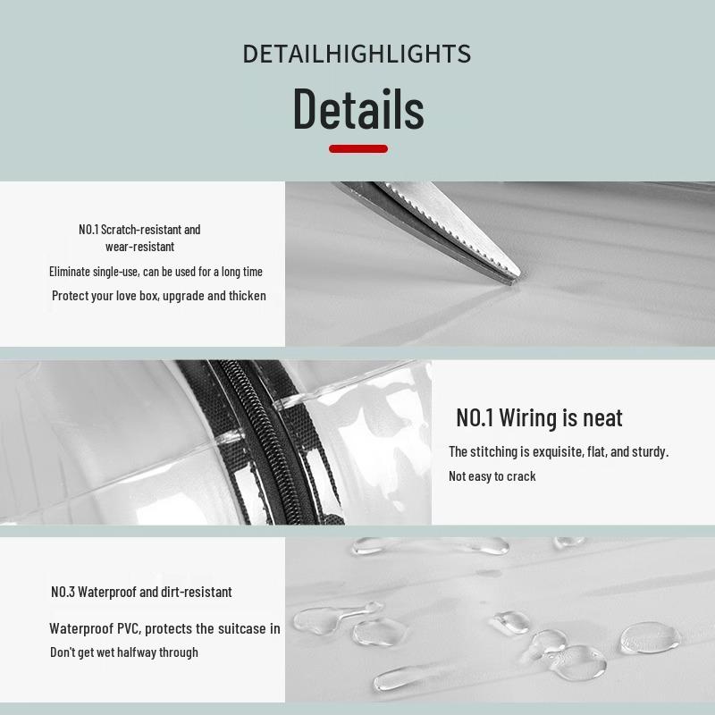 Толстый Прозрачный Водонепроницаемый Износостойкий Спортивный Защитный Чехол для Чемодана
