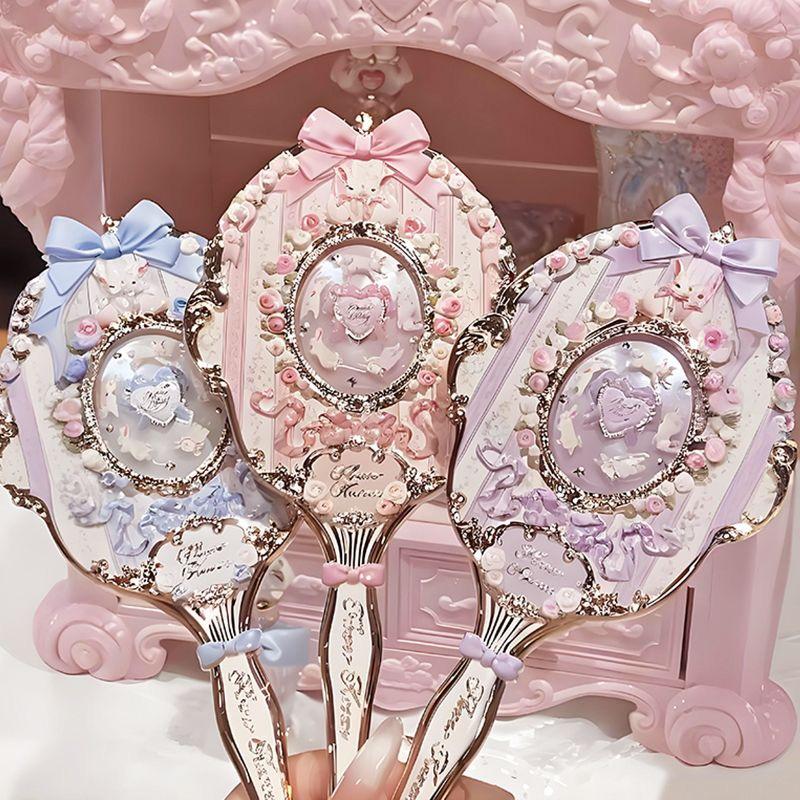 Flower Knows Зеркало Лунная Русалка Коллекция THE SWEETIE BEAR Ручное Зеркало Ограниченная Серия Белый Синий Розовый Сказочные Зеркала