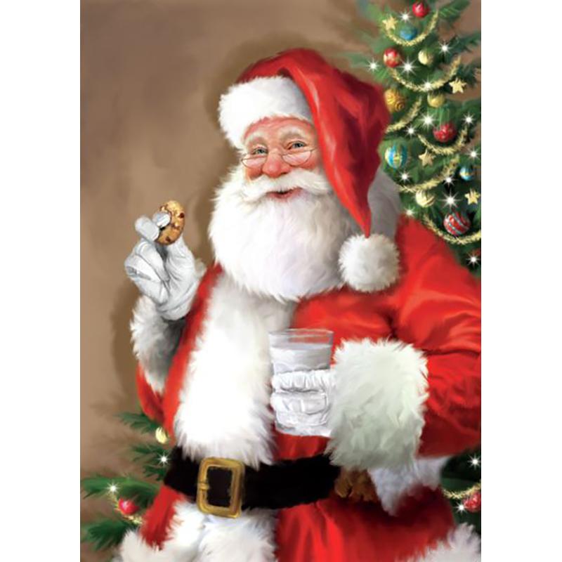 DIY 5D алмазная живопись полная круглая дрель горный хрусталь вышивка крестом Алмазная мозаика Рождество Санта-Клаус вышивка домашний декор