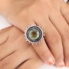 Green Amethyst Gemstone 925 Sterling Silver Jewelry Handmade Ring For Women Gift RR-49-3