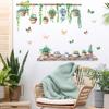 Wooden Frame Green Plant Pot Bedroom Living Room Study Background Landscaping Wall Sticker