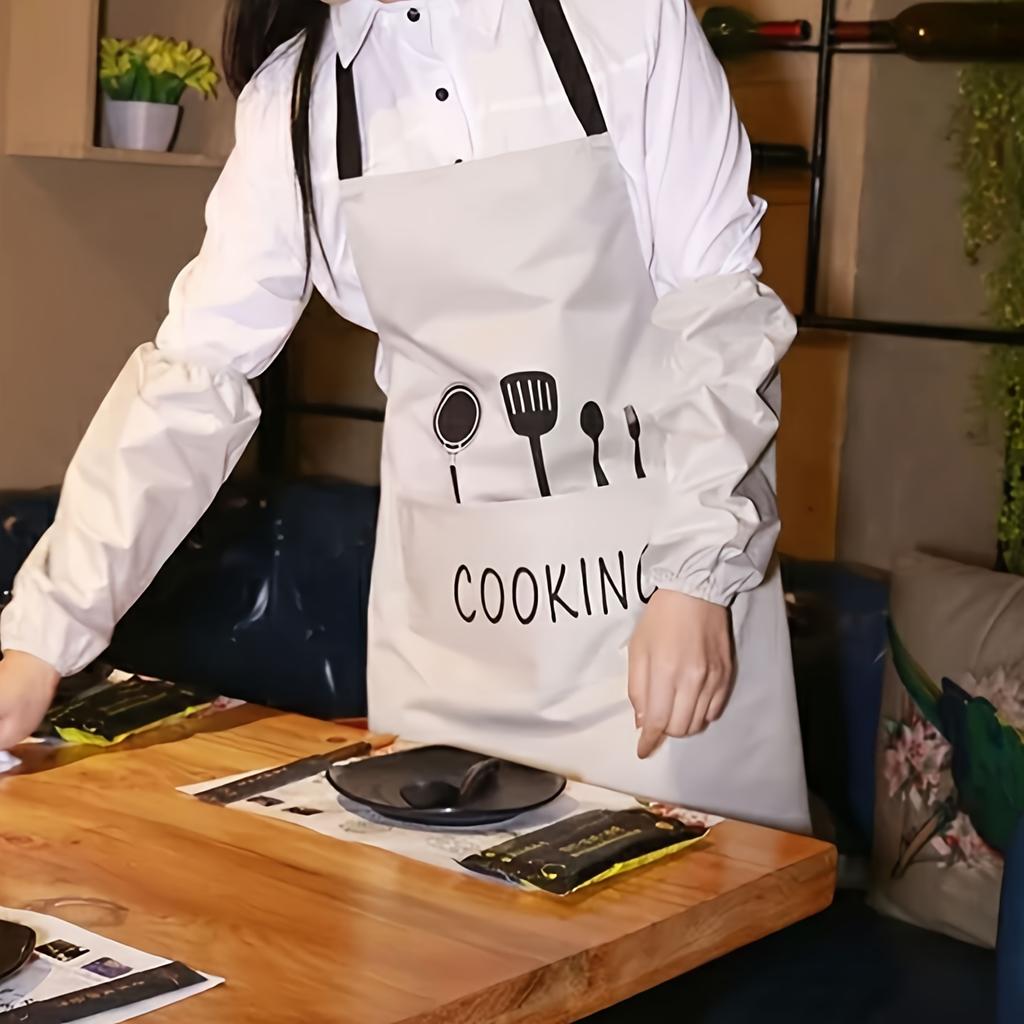 1 Waterproof and Oil Resistant Apron with Pockets for Kitchen Cooking. Keep The Apron Clean and Protected While Cooking