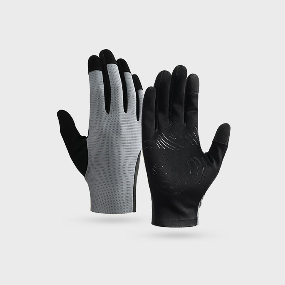 1 пара велосипедных перчаток с полным пальцем, сенсорный экран, силиконовые, противоскользящие, дышащие, для шоссейного мотоцикла, велосипеда