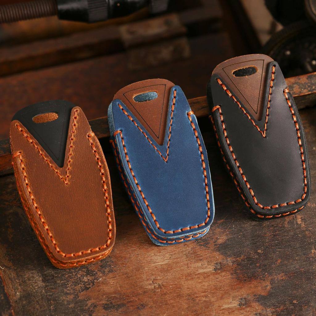 Подходит для нового GAC-Mitsubishi Outlander 2023 года, чехол для ключа, брелок, кожаный ретро-чехол для защиты ключа