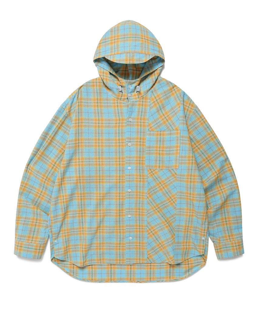CAVISH Check Shirt Hoodie Blue(Cv2Esuw320A)