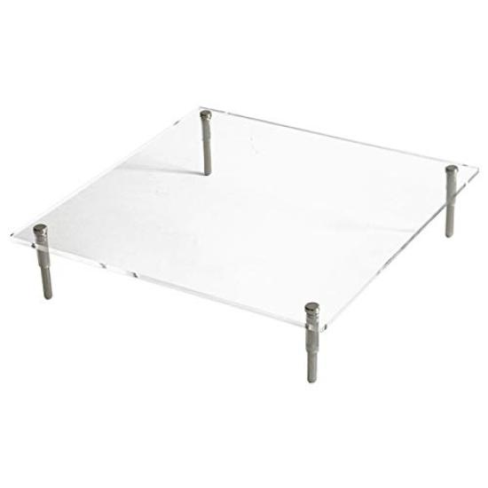 J-STAGE Acrylic Stand, Large, Square, 240 X 240, Height 50, Doll Stand, Figure Display, Doll Stand Furniture, Stylish, Transparent, Clear, Doll