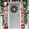 Merry Christmas Hanging Door Banners Unique Scene Decoration Beautiful And Environmentally Friendly