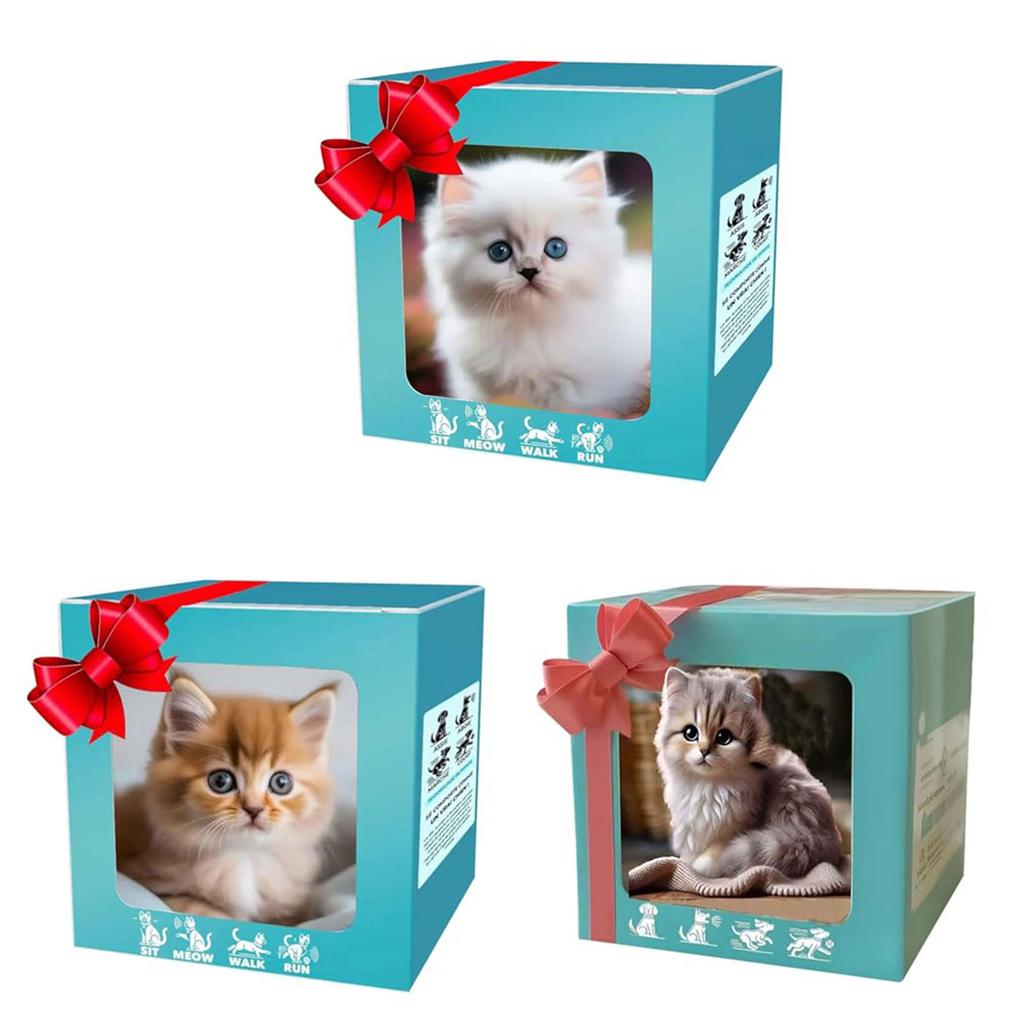 Интерактивная роботизированная плюшевая кошка-игрушка с датчиком интеллекта и тяговым шнуром для обучения ползанию младенца, милая комфортная игрушка