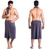 Men's Long Bath Skirt Button Bath Towel, Beach Wrap Skirt Towel, Men's Elastic Absorbent Towel Sexy
