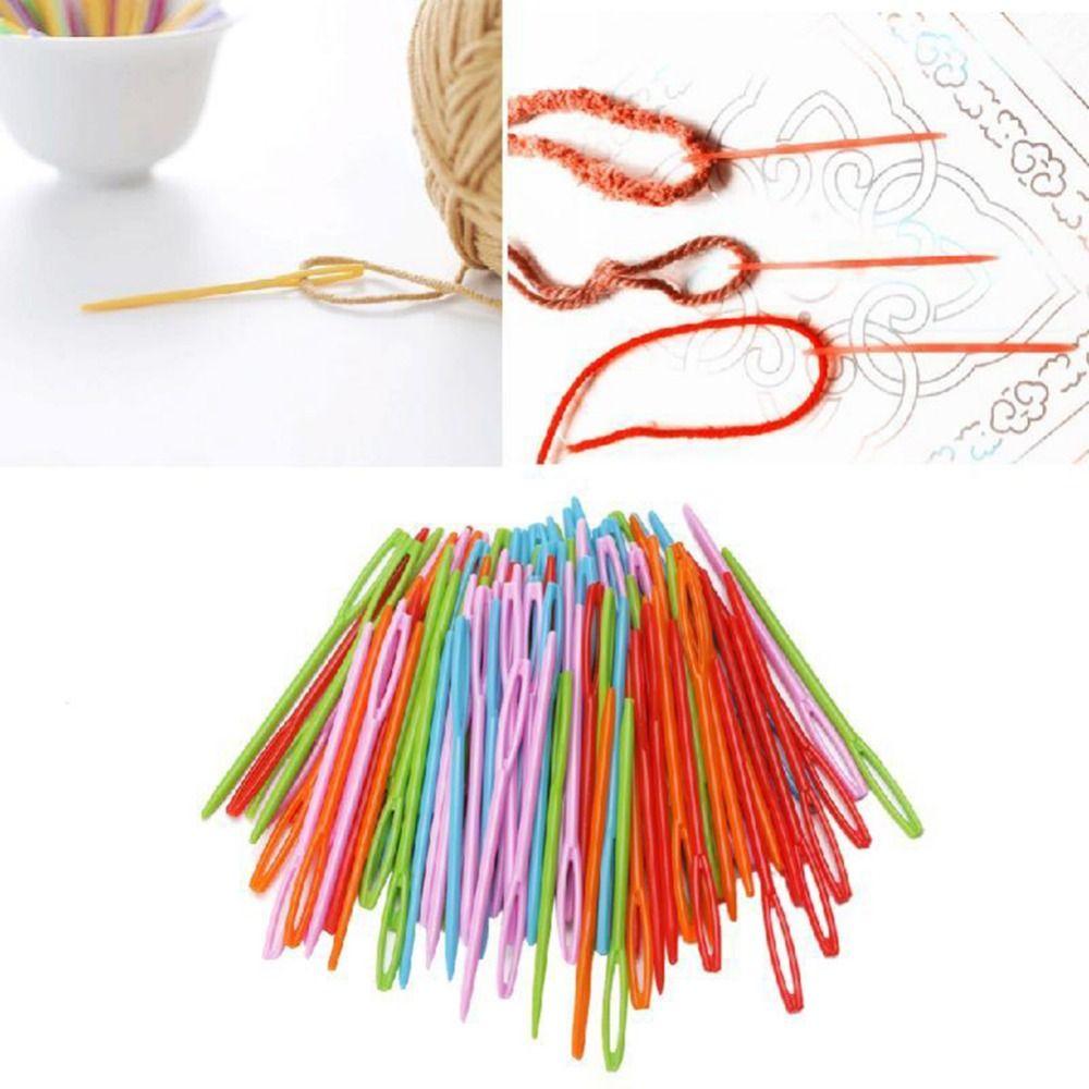 Plastic Plastic Needles DIY Craft Sewing Needle Tool ABS Knitting Needles  Kids DIY Toys