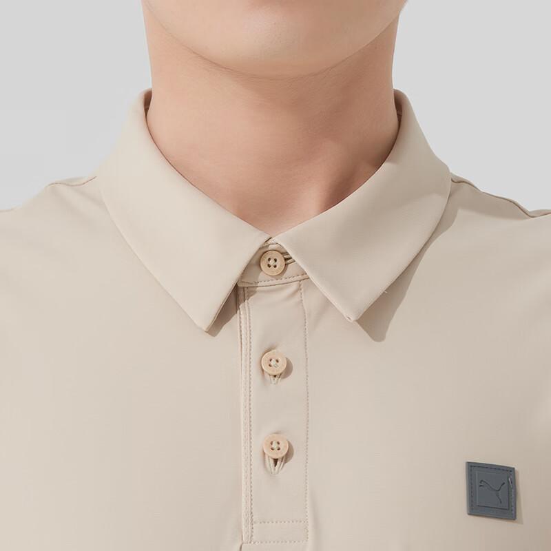 Puma Модная Минималистичная Удобная Дышащая Футболка-поло с коротким рукавом Мужские топы Хаки 689290-87